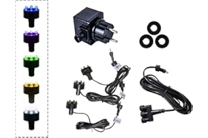 Köhko Illuminazione completa per fontana con 3 anelli a LED e trasformatore verde 29024 verde