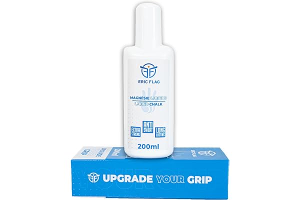 Eric Flag Magnésie Liquide 200ml | Craie Liquide de Marque Française, Grip Puissant, Mains Sèches & Séchage Rapide | Calisthenics, Escalade, Crossfit, Gymnastique, Musculation, Padel, Pole Dance