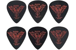 Clayton Picks – Black Raven Plektren – Standardform, 0,63 mm, 12 Stück (BS63/12) - Hochwertige Acetal Gitarrenplektrum für präzises Spiel