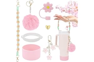 BAISHUWU Stanley Cup Accesorios, 7 Piezas Accesorios Stanley Cup, Tapas de Pajitas para Stanley Cup, Tapones para Pajitas, Juego de Accesorios para Stanley Cup, Stanley Accesorios para Vaso 1.1L y 800 ml (M2)