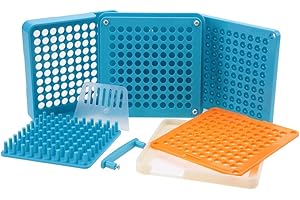 FILFEEL Riempitrice per capsule vuota a 100 fori, con piastre per spolveratore Capsule Strumento di riempimento per capsule per miglioramento domestico(000#)