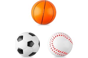 Tabanzhe 3Pcs Soft Ball 6cm Soft Foam Ball for Children Sponge Balls Mini Tennis Cricket Balls for Kids Indoor Outdoor Birthday Party Games Supplies