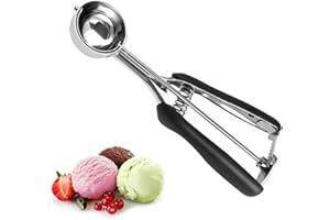 BBIURER Eisportionierer Edelstahl, Ice Cream Scoop 5cm, Eislöffel, 304 Edelstahlmaterial, Cookie Scoop, für Eiscreme, Kekse, Teig, Kuchen, Frikadellen und Fruchtfleisch