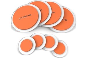 DIY Doctor Pacco da 8 Pezzi di Valore di Scivoli per Mobili per Tappeti - Pattine per Pavimento - Pattine per Parquet - Scivoli per Spostare Mobili per Oggetti Pesanti Su Tappeti