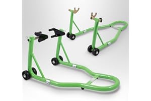 ‎BITUXX BITUXX Motorradständer hinten & vorn Motorrad Montageständer Transportständer Grün Belastbar bis 250 kg pro Ständer