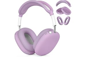 VISOOM Case for Airpods Max Headphones, Soft Silicone Protective Cover for Apple Airpod Max Accessories Cases(Purple)