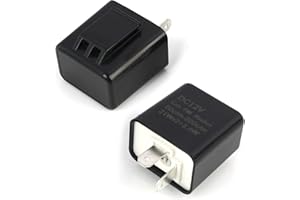 ANRBB 2 Pièces Centrale Clignotante DC 12V pour Moto, Relais Clignotant LED Moto Universel, 2 Broches, Fréquence Réglable, Boîtier Ignifuge, Relais 12V Compatible LED, Centrale Clignotant LED Moto