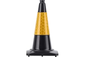 GENERIC Parking Cones,Road Cone Reflective Traffic Road Cone,Barricades Signs Traffic Scene Roadblock Road Sign,for HSP RC Car Model Parts Accessories (Black)