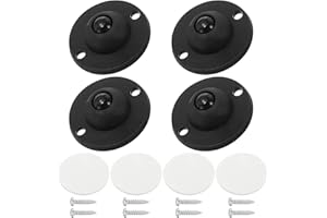 PATIKIL Ruedas Giratorias Autoadhesivas de 35 mm para Electrodomésticos, Juego de 4 Ruedas Giratorias Mini con Capacidad de Carga de 4.4 Libras Por Rueda, Color Negro