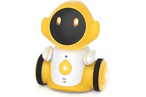 GILOBABY Robot Toys, Rechargeable Smart Talking Robot for Kids, Intelligent Robot with Voice Controlled Touch Sensor, Dancing, Singing, Recording, Repeat, Gifts for Boys & Girls Age 6-12 (Yellow)
