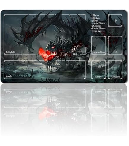 RWUTYTIUL Tapis De Jeu Pour Cartes MTG - 61 X 35,6 Cm - Tapis