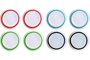 Aibada Couleurs mélangées Remplacement Joystick Silicone pour PS5，PS4, Xbox 360, PS3 Contrôleurs, 4 Paire