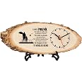 VICTERR Orologio Da Parete In Legno Con Messaggio Per Papà, Regalo Personalizzato Per La Festa Del Papà, Compleanno, Con Segnalibro E Biglietto - 6