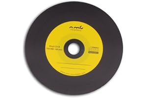 vinile CD-R NMC, Carbon Dye completo nero Retro CD vergine 700 MB 25 pezzi giallo