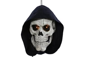 Horror-Shop Totenschädel Türdeko mit Licht & Sound