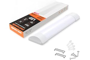 paul russells 1ft LED Batten, Ceiling Fitting Tube Light, 6500K Daylight,10W, 1100 Lumens, Light for Office, Bathroom, Kitchen, Garage, Warehouse Fluorescent Lighting Replacement,1 Pack