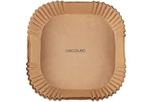 Cecotec Accessori di carta per friggitrice ad aria senza olio Cecofry Paper Pack. Molteplici applicazioni, 150 Pezzi,. Materiale sicuro e sostenibile, migliore pulizia, facile da usare