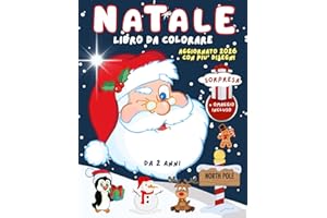 Natale Libro da Colorare per Bambini: 100 Divertenti Disegni con Immagini Facili - Album da Colorare per Bambini - libro da Scarabocchiare