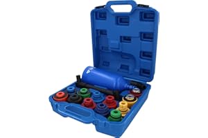 BRILLIANT TOOLS BT711110 MASTER Zestaw lejków do wlewania oleju z obrotowym ramieniem kątowym, 15-szt. [Powered by KS TOOLS]