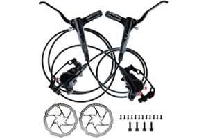 SPORTARC Freni a olio a disco idraulici per bici con set di leve pre-riempite con 2 rotori