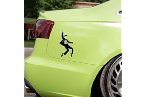 HANDMADE BY STUKK Stukk Stickers Elvis Presley Jailhouse Rock Fun Fenster Aufkleber Vinyl Aufkleber 7,1 cm x 12,7 cm - Schwarz