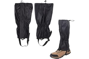 PFLYPF 1 Paar Outdoor-Gang, wasserdichter Gang, Wüstenschuhabdeckung, Schneedecke, Fußabdeckung zum Wandern, Wandern, Bergsteigen, Skifahren Unisex (schwarz)