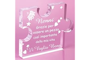 PulangRen Regalo Nonni, Festa dei Nonni Idee Regalo, Puzzle A Blocchi in Acrilico Inciso, Regalo Nonni Natale, Regali Nonni, Regali per Nonni, Regalo per Nonni, Regalo Natale Nonni