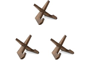ANBOXIT Soporte Platos Decorativos de Madera - 3 Piezas Soporte para Platos Expositor de 12 cm, Soporte de Madera para Marcos de Fotos, Caballetes Decorativos de Mesa para Exhibición