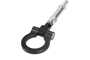 MACHSWON Black Aluminum Alloy Front Bumper Trailer Ring Eye Towing Tow Screw Hook for Skoda Octavia old 2014 ago