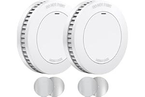 XINDUM Rauchmelder mit Magnethalterung 2er Set, Feuermelder 10 Jahre Batterie, TÜV-Zertifiziert 85 dB hörbar Brandmelder, ohne Bohren, Standalone, Weiß