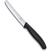 Victorinox Tomato Knife Classic in Black, Steel, Silver, 25 x 16 x 6 cm