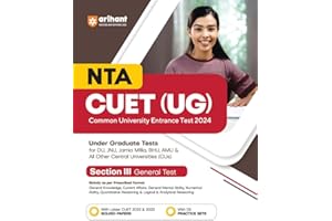 Arihant NTA CUET UG Exam Guide For Section 3 General Test With Practice Sets and Solved Paper For 2024 Exams
