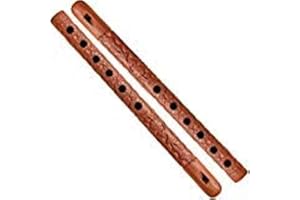 Indian Glance Traditional Wooden Flute Great Sound Woodwind Musical Instrument - Gift Flute for Kids (Set of 2)