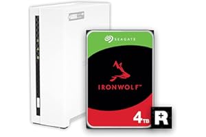 QNAP 1 Bay Home NAS with 4TB Storage Capacity, Preconfigured Seagate IronWolf Drive Bundle, with 1GbE Ports (TS-133-14ST-US)