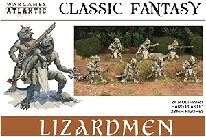WARGAMES ATLANTIC Classic Fantasy : Lizardmen (24 figurines en plastique dur 28 mm)