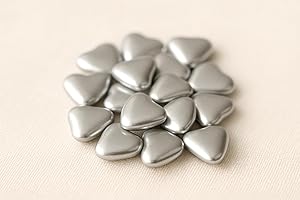 GÉNÉRIQUE Dragées Petits Coeurs au Chocolat Suprême, 70% Cacao, Argent, Fabrication Artisanale Française, 250g (Argenté)