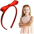 ALLY-MAGIC Red Bow Headbands, Bowknot Hairband Christmas Headbands, Vintage Hairbands Knot Headdress for Women Girls, Alice Headband Hair Accessories for Chirtsmas Child Gifts Y9XHDJFG