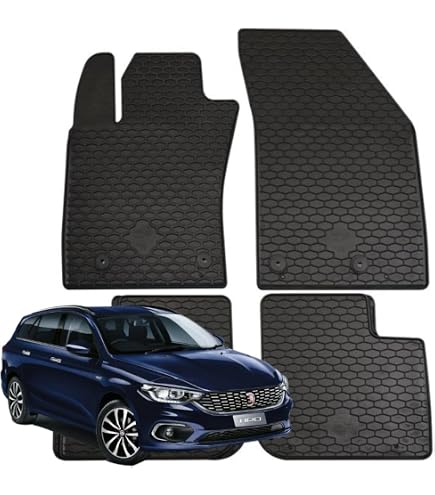 J&J AUTOMOTIVE Tappetini TPE Gomma Per Volvo XC40 (dal 2017) - Kit 4 Pezzi, Nero, Inodori