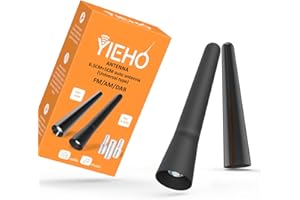 YIEHO Mini Antenna Auto Corta 5CM + 6.5CM - 2 Pezzi Metallo Antenna Radio Auto Universale per tutti i modelli per Autoradio con ricezione FM DAB di alta qualità