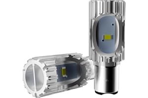 AURORIONCG BA20D Bombillas LED S2 Bombillas para Faros de Moto 1200LM 10W Reemplazo para 12V S2 35/35W Bombillas DC 9-80V