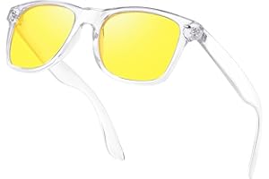 Ulknyss Nachtsichtbrille für Autofahrer - Polarisierte Nachtfahrbrille Herren Damen Sonnenbrille Gelbe Gläser filtert Licht