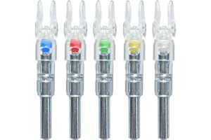 Bonbela 6.2mm LED-pil Nock Glowing Nock Tail Lighted Bow Nock Auto-On Press-in-Fit Design för 6.2 Mm Kolaxelpilar med Strängaktiverad Brytare