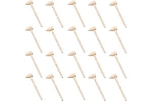 Fayemint 20 Pezzi Mini Martello di Legno, Maglio di Legno di Granchio, Cioccolato Martello di Legno, Appuntito, per Spillatura Cioccolato, Noci Pecan, Aragoste e Conchiglie