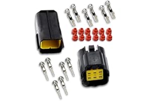 LE PALAIS DU BRICBRAC Kit Connecteur électrique 1/2/3/./16 Voies- 12V étanche- Automobile Moto Bateau (6 Voies)