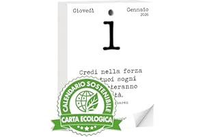 Calendario Geniale 2026. Il Primo e L’Originale. Idea Regalo Filosofico. Calendario Eco Sostenibile da tavolo con scatola regalo. Ogni giorno Frasi Filosofiche. Bonus digitali. Ricarica 10 x 14 cm.