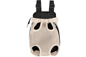 Lidzopas Mochila transportadora para mascotas, ajustable para perro, gato, bolsa de viaje frontal para gatos, patas para mascotas, transportador de pecho ventilado con gancho y bucle para camping,