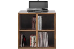 VDD Records vinyl lp cabinet - rangement disques vinyles lp - bibliothèque - marron