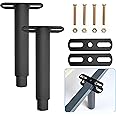 Oursouion Bed Legs Adjustable,Retractable Heavy Duty Bed Center Frame Slat Support Leg,Metal Furniture Support Feet,Suitable for Cabinet Sofa Bed Frame Replacement Parts 2Pcs 7inch -13inch (Black)