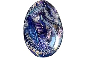 BlinBlin Lava Dragon Egg, Dream Crystal Transparent Dragon Egg, Lava Dragon Eggs Decorations, Exquisite and Unique Figurines Gifts for Birthday and Anniversary(purple)