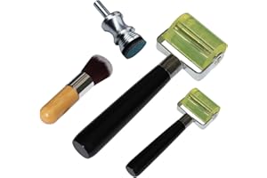 CTUOPTUO 1"&2" Leaf Seam Roller, Smoothing Tool, Dusting Brush, for Spin-able Automotive Grade Metal Leafing (Roller&Duster), 1" Leaf Spinner Tool Unlock 3D Effects, Enhances Gold&Silver Leaf w/ 3D Appearance